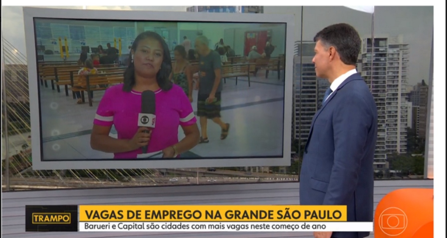 Número de vagas de emprego em Barueri é destaque no G1 