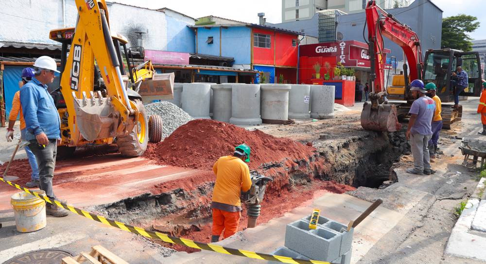 Osasco inicia obras de ampliação de drenagem para evitar alagamentos no Calçadão